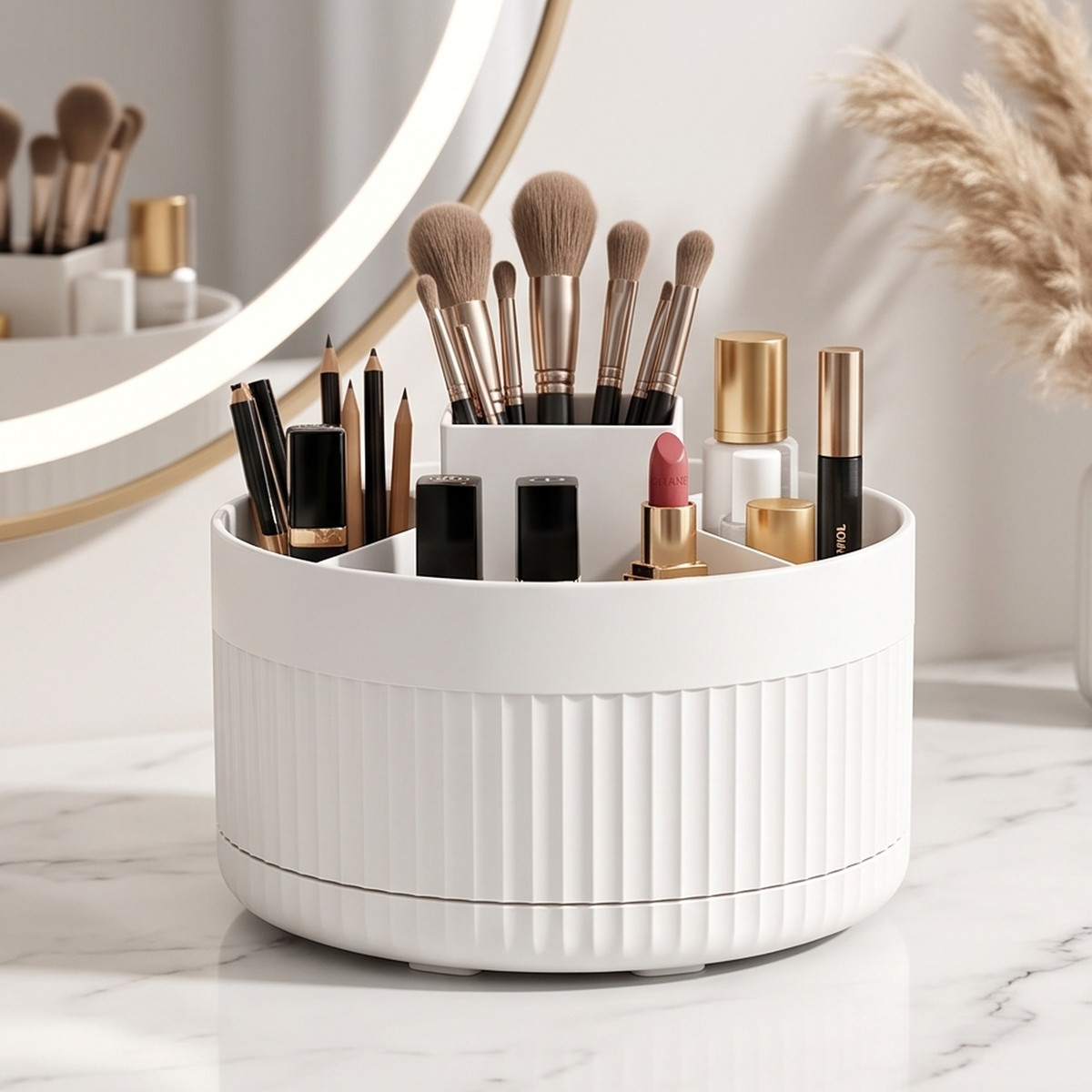 Organizador de maquillaje giratorio 360° LUVYELLE, detalle 1