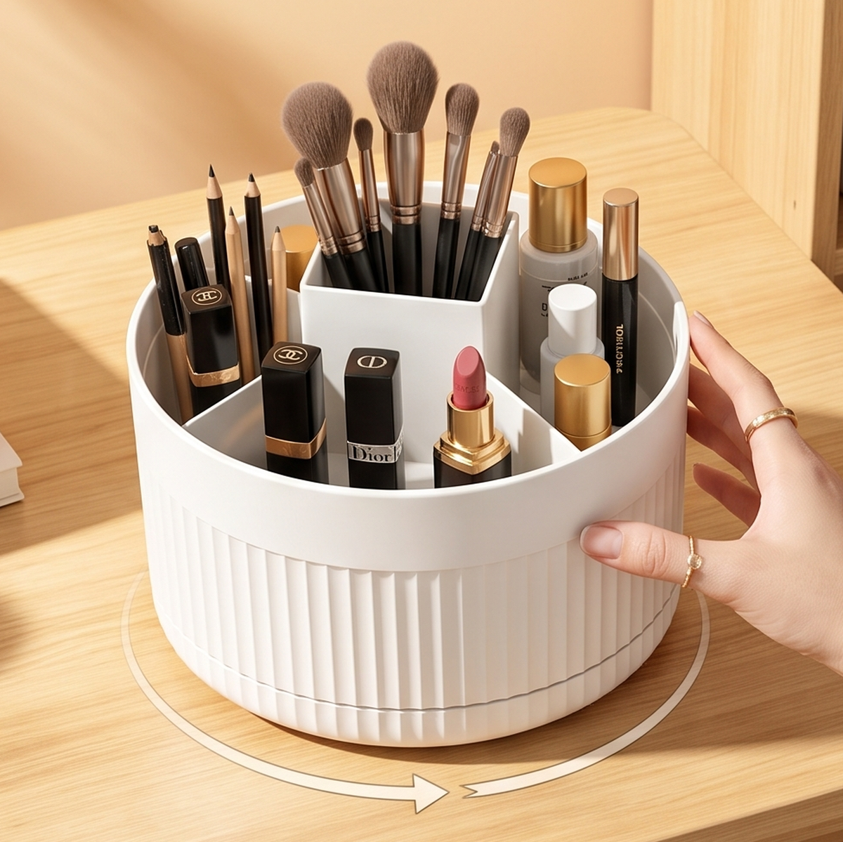 Organizador de maquillaje giratorio 360° LUVYELLE
